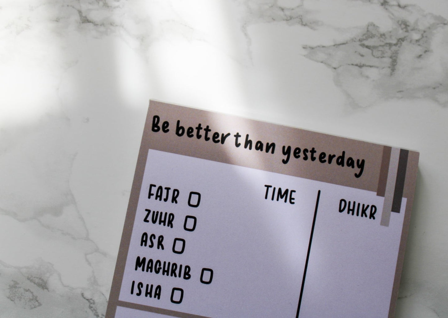 be better than yesterday | a6 notepad