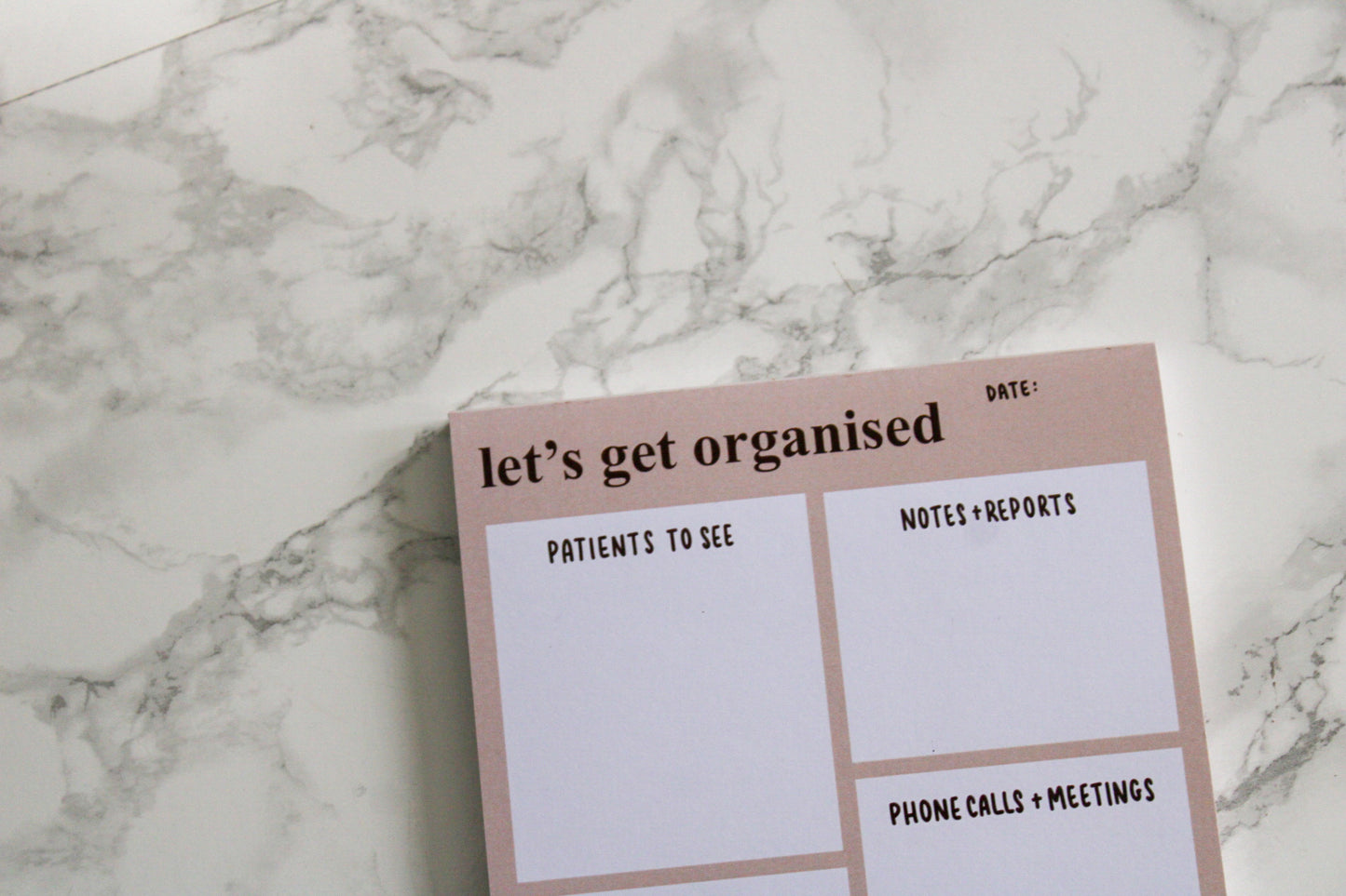 let's get organised healthcare | a5 notepad