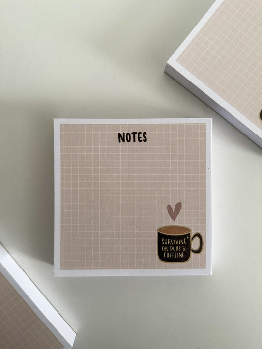 mini surviving on duas & caffeine notepad