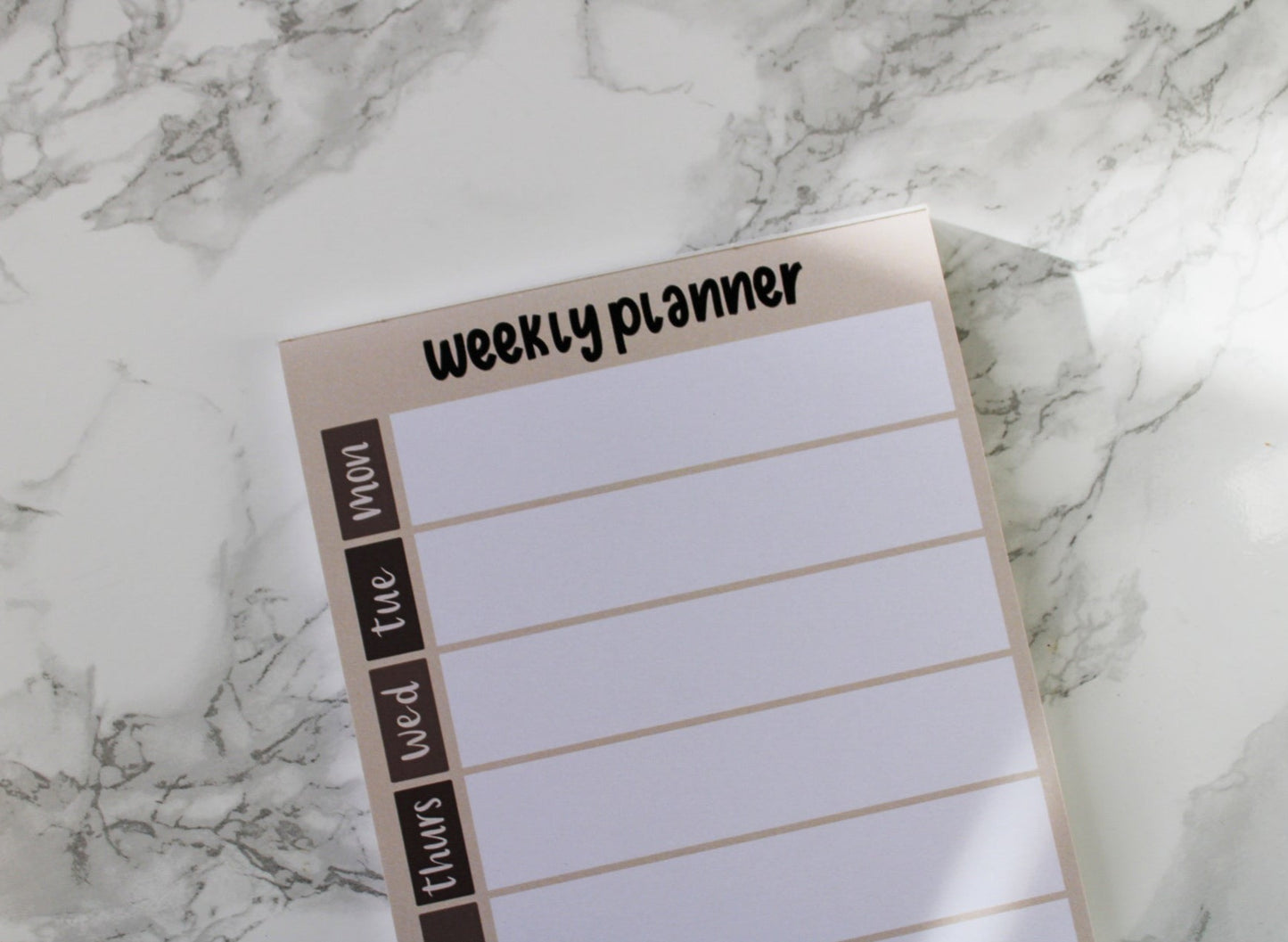 minimal weekly planner | a5 notepad