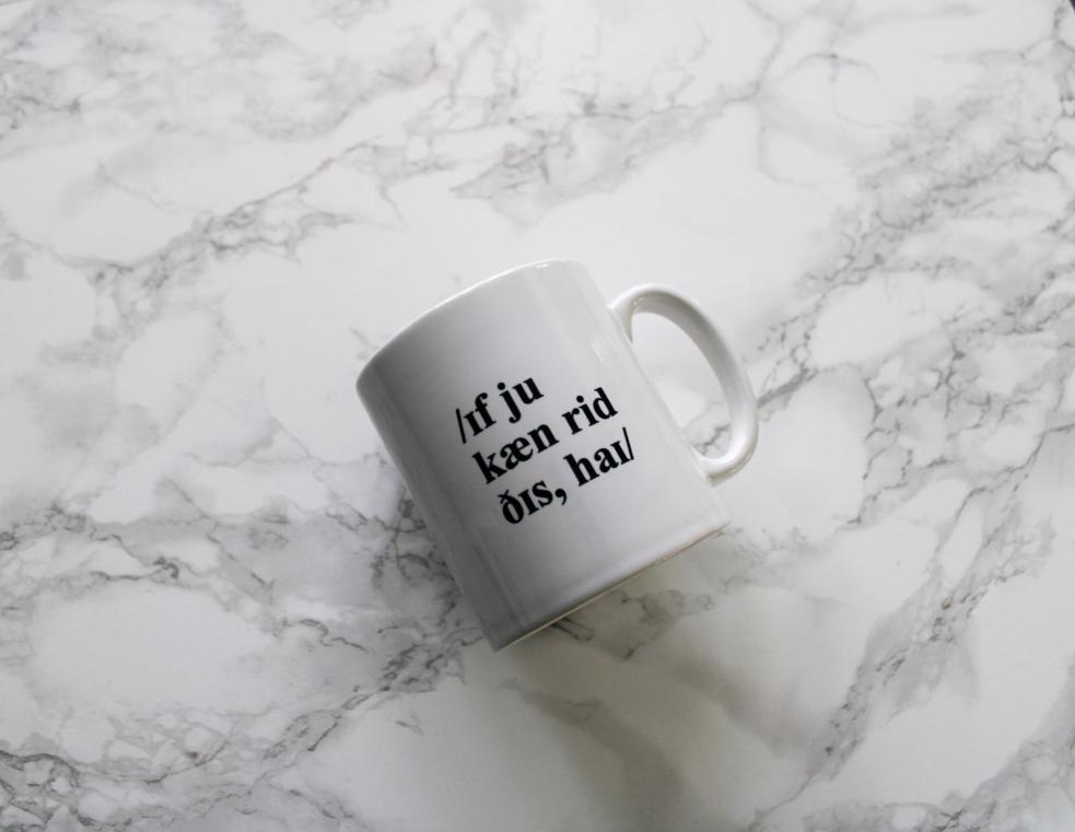 if you can read this, hi IPA | mug