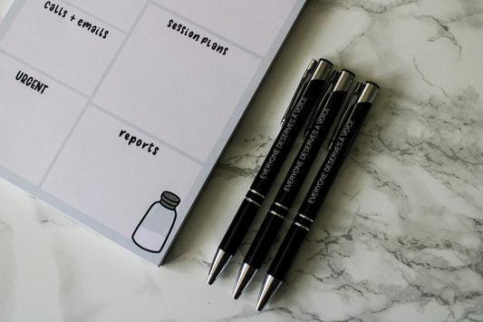 everyone deserves a voice | pack of 3 pens