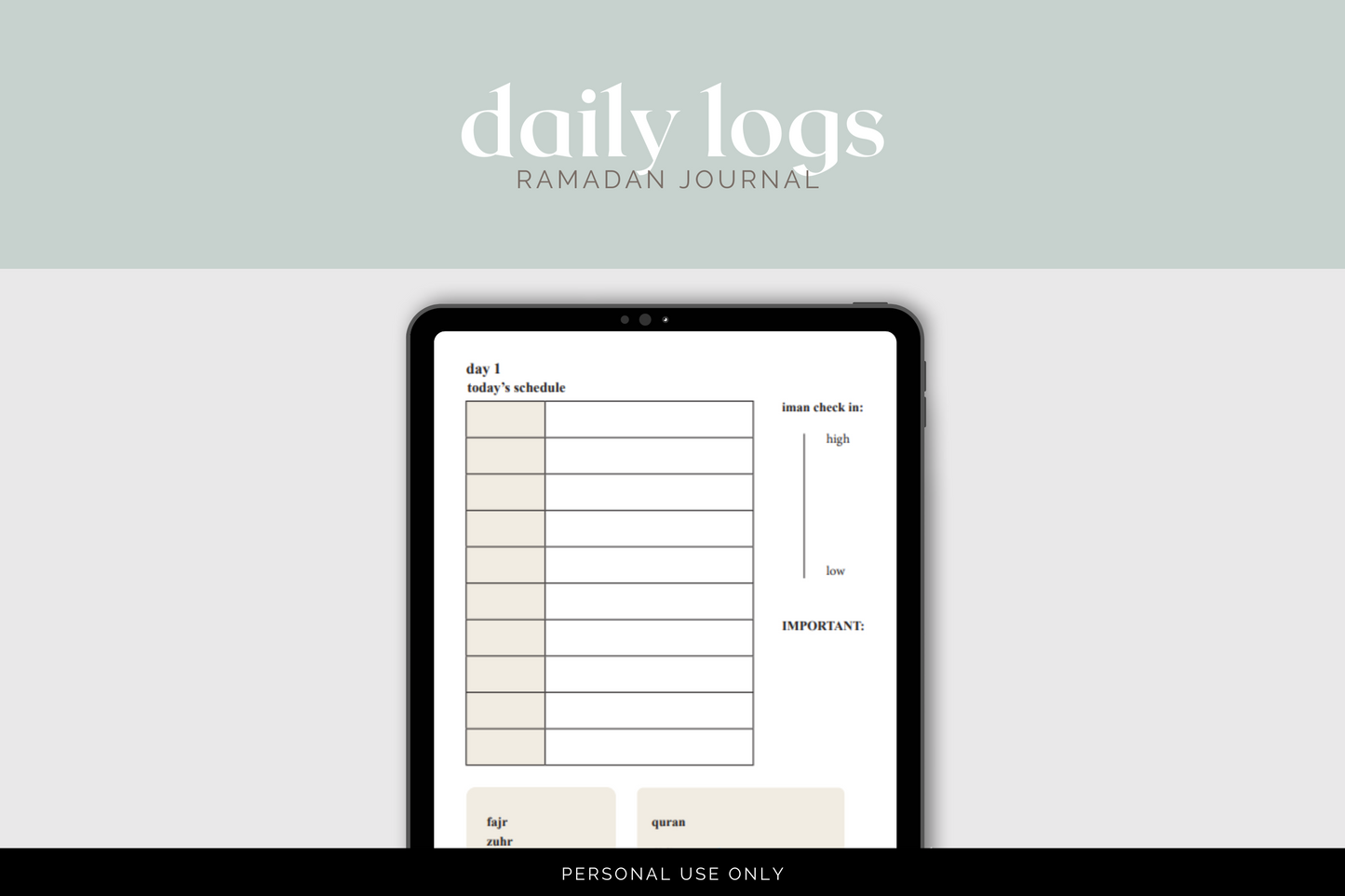 ramadan journal DIGITAL download