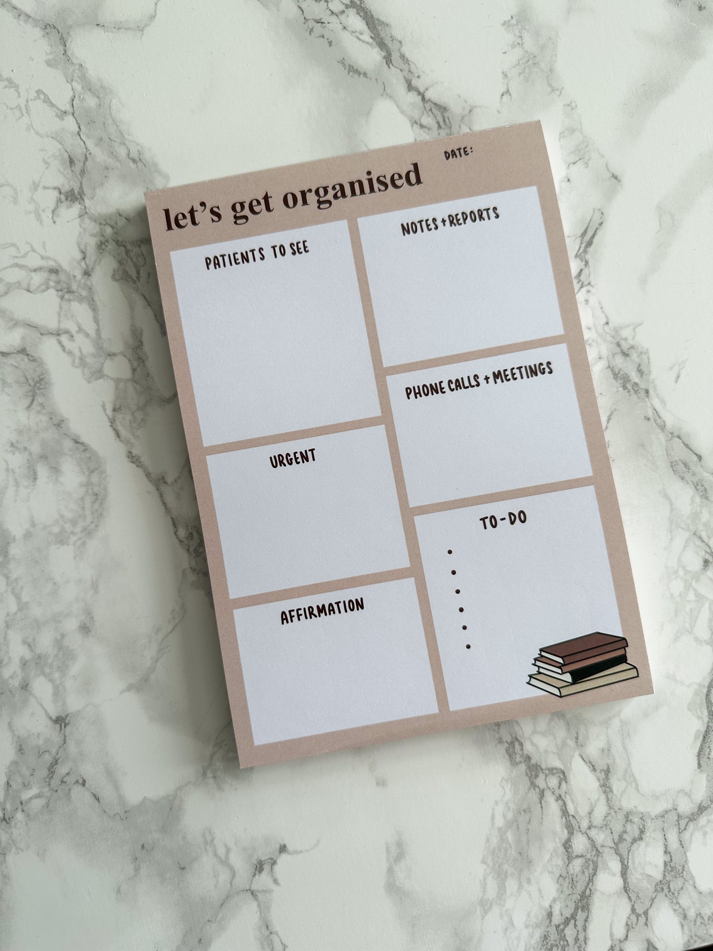 let's get organised healthcare | a5 notepad