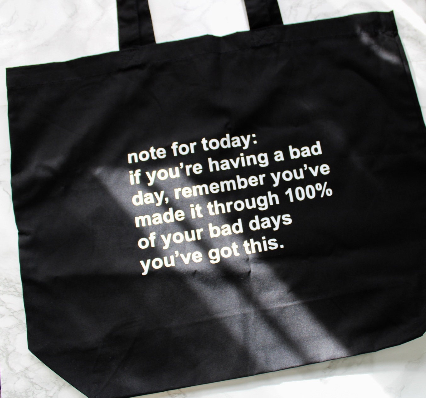 note for today | maxi tote bag